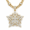 Iced out diamond pendant gold hip-hop jewelry